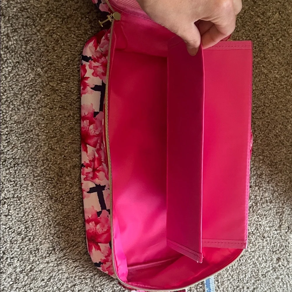 Isaac Mizrahi Pink Floral Travel Bag - Picture 7 of 9